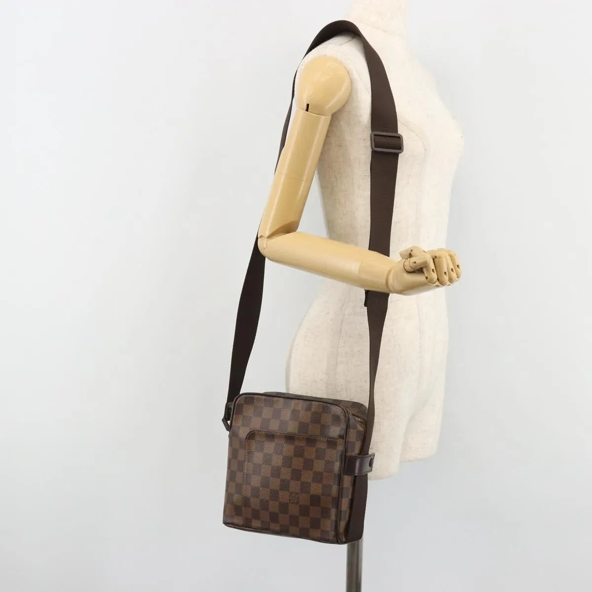 Louis Vuitton Olav Damier, Brown, Canvas, Shoulder Bag