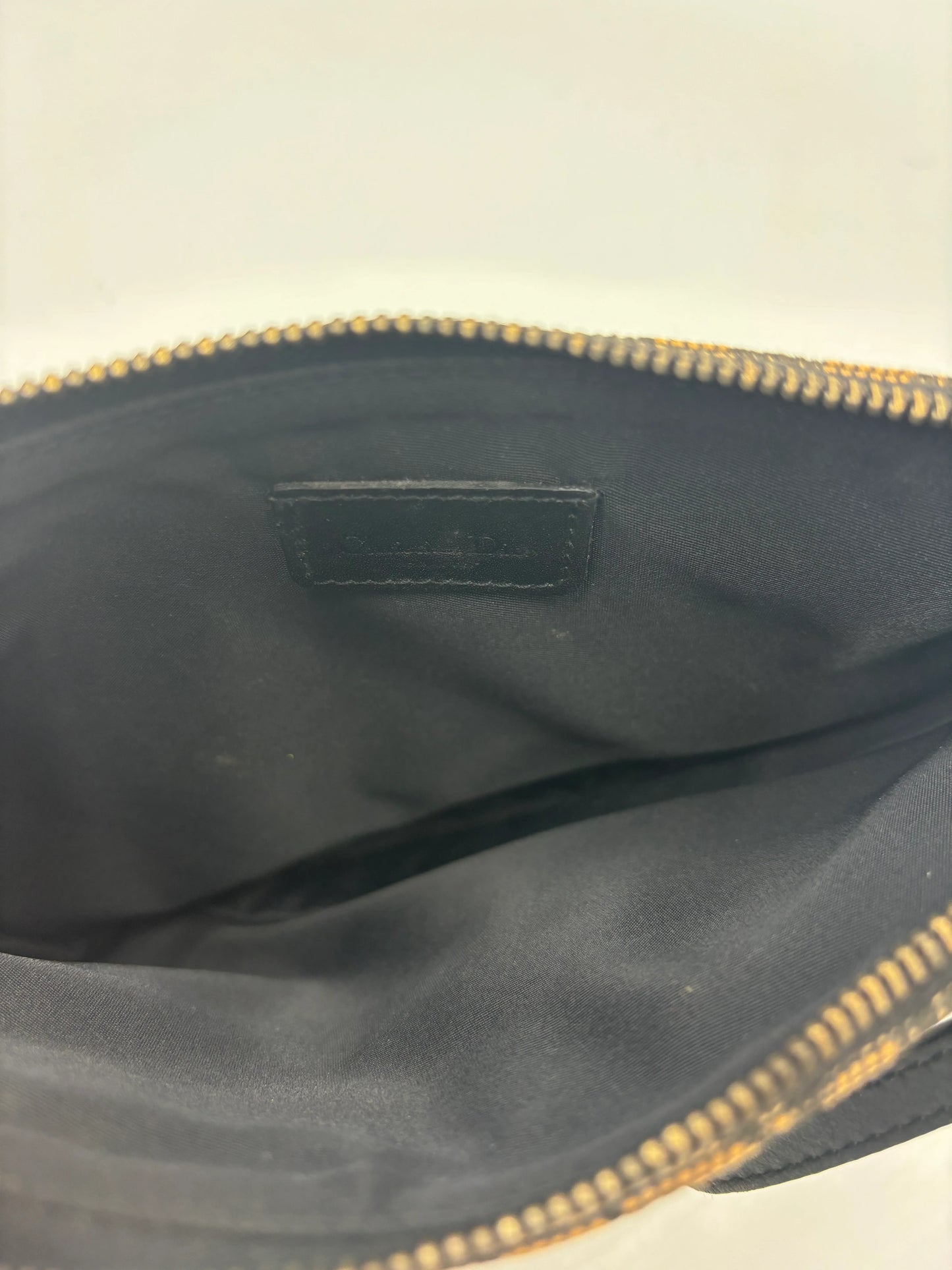 Christian Dior Vintage Saddle Diorissimo Canvas, Beige, Canvas, Shoulder Bag