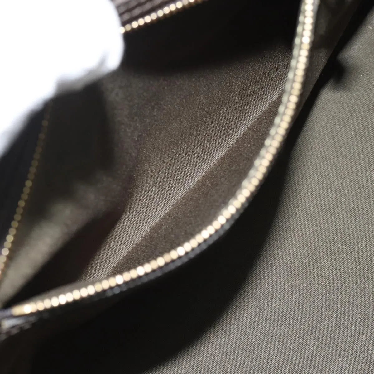 Louis Vuitton Joséphine Mini Lin, Khaki, Canvas, Handbag