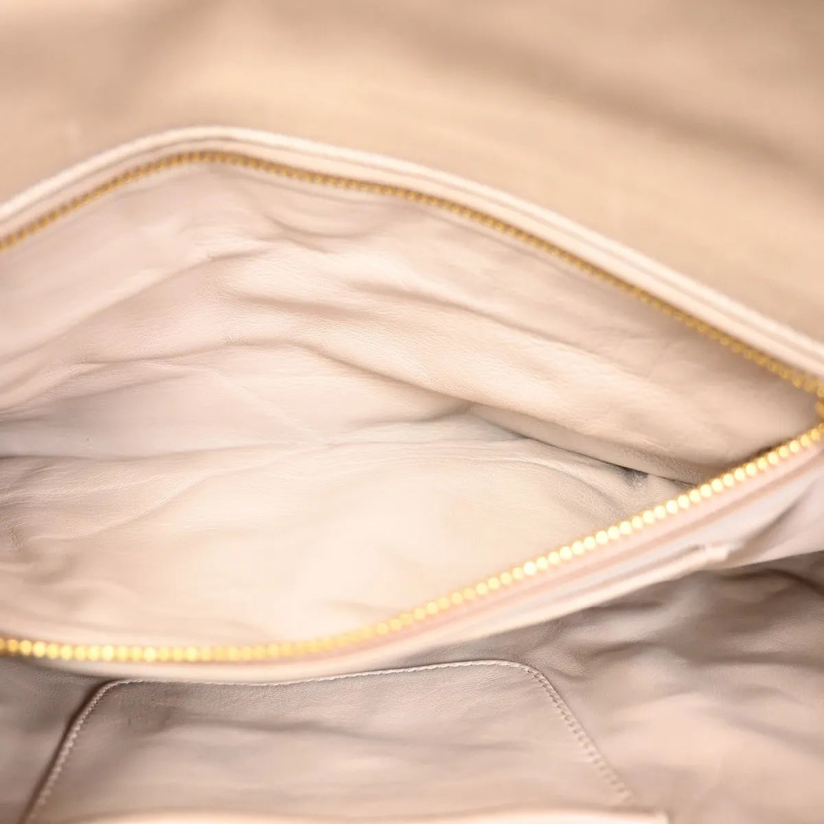Prada Turnlock Nappa Gaufre, Beige, Leather, Shoulder Bag