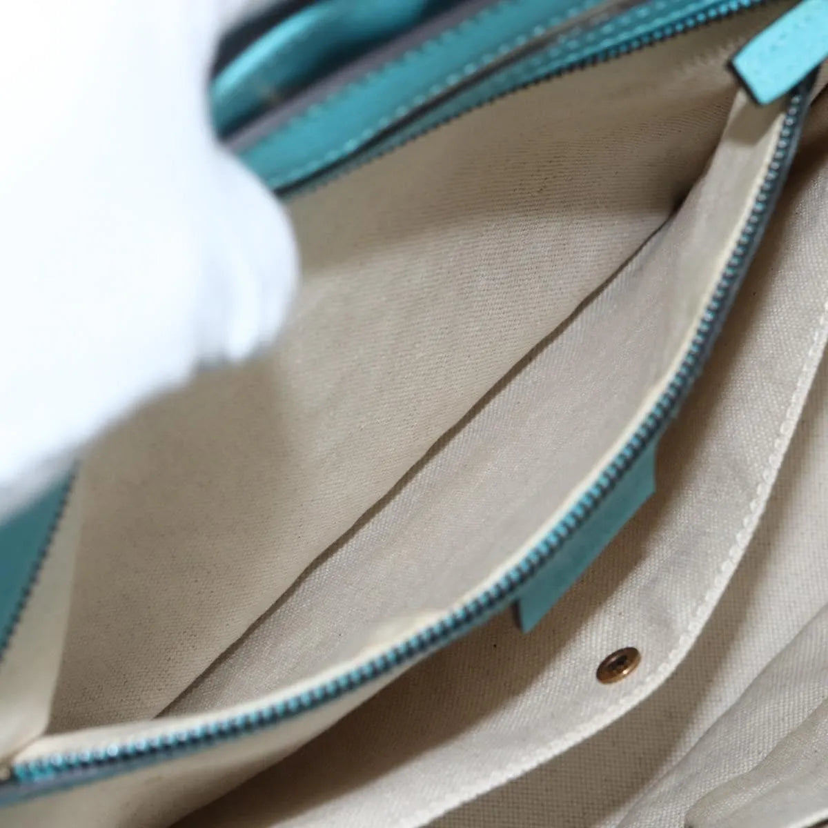 Gucci Bright Bit Convertible Tote Leather, Blue, Leather, Tote Bag