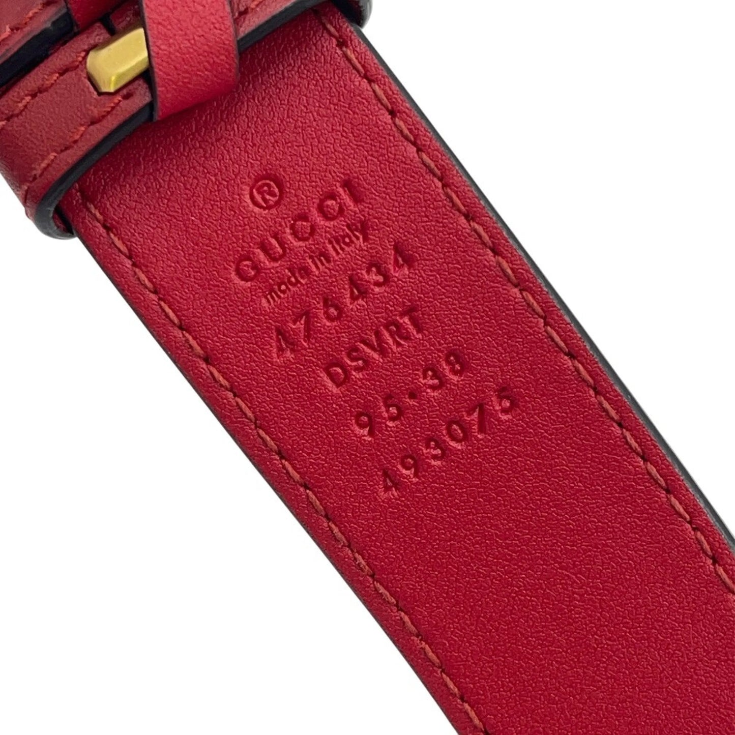 Gucci Marmont Bag Gucci Belt Quilted, Red, Leather, Clutch