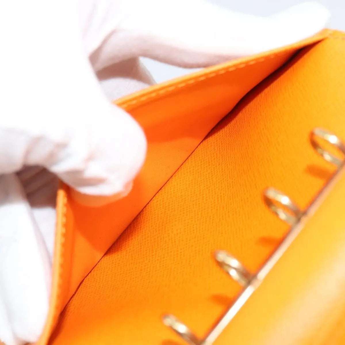 Louis Vuitton Agenda Cover Epi, Orange, Leather, Clutch