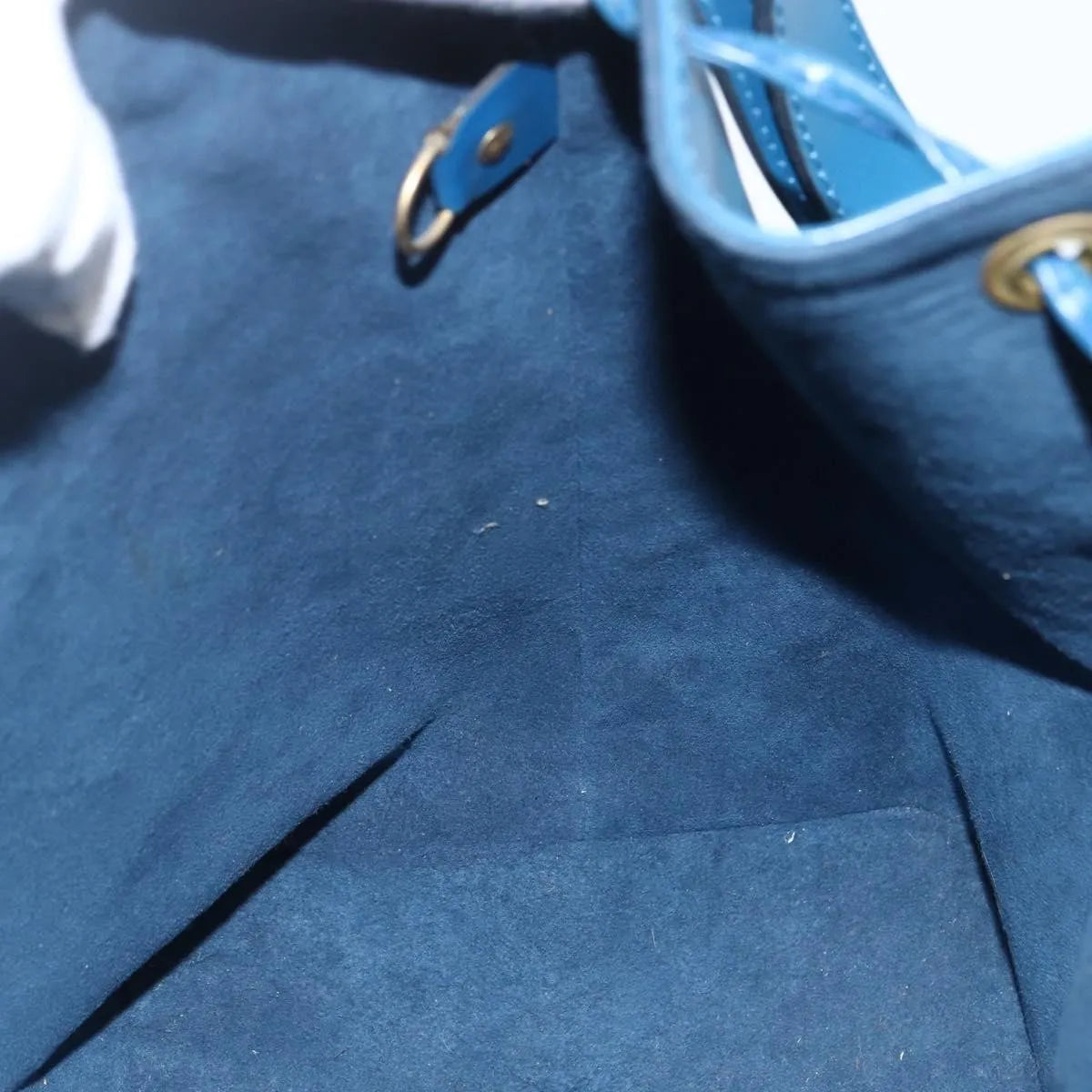 Louis Vuitton Petit Noe Epi Leather, Blue, Leather, Shoulder Bag