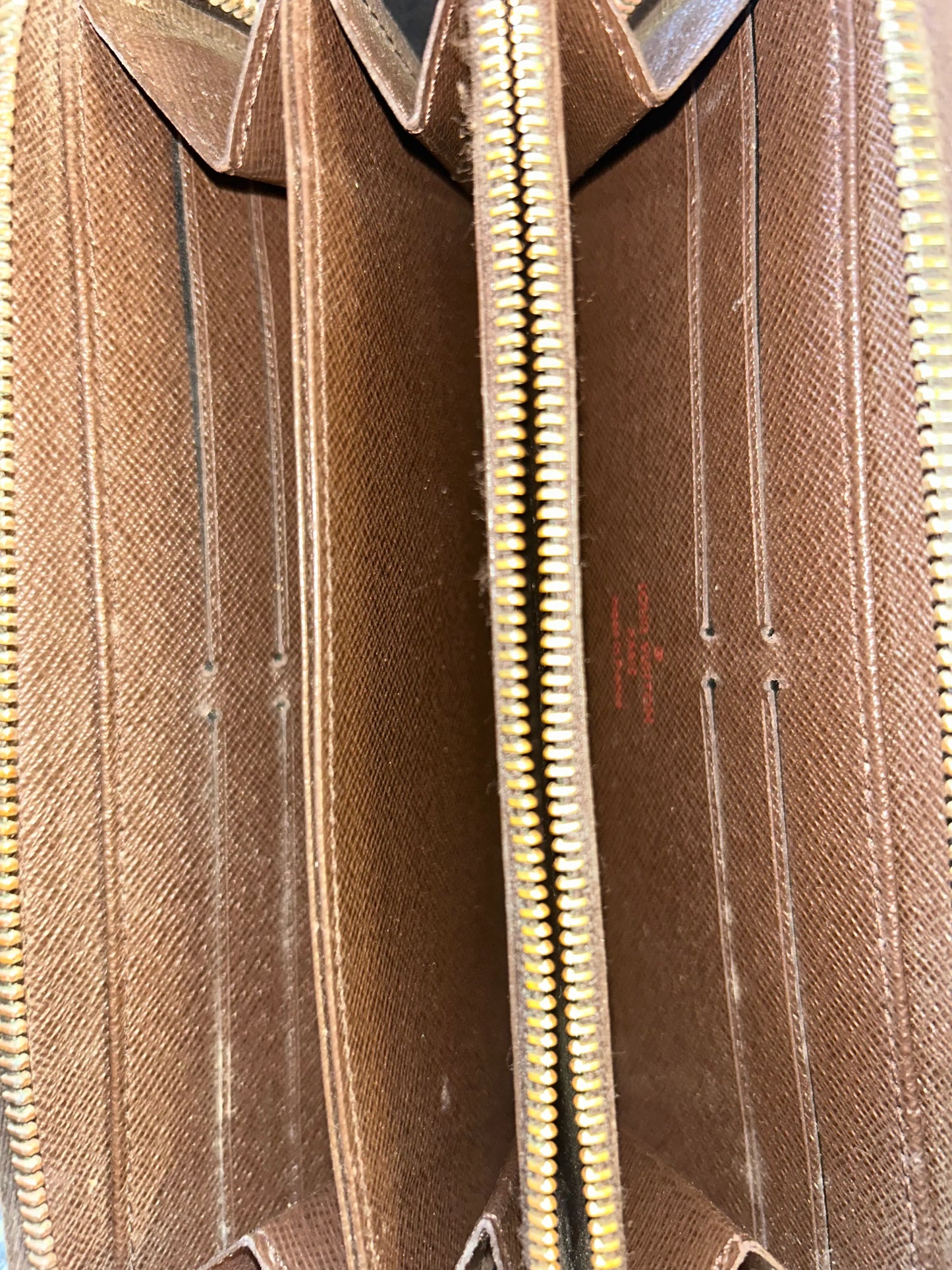 Louis Vuitton Zippy Organizer Damier Ebene, Brown, Canvas, Wallet
