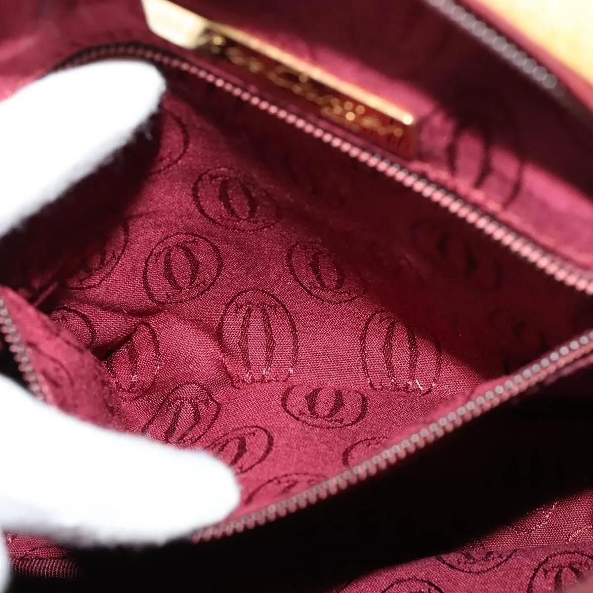 cartier Tasseled Must de Cartier Leather, Beige, Leather, Shoulder Bag