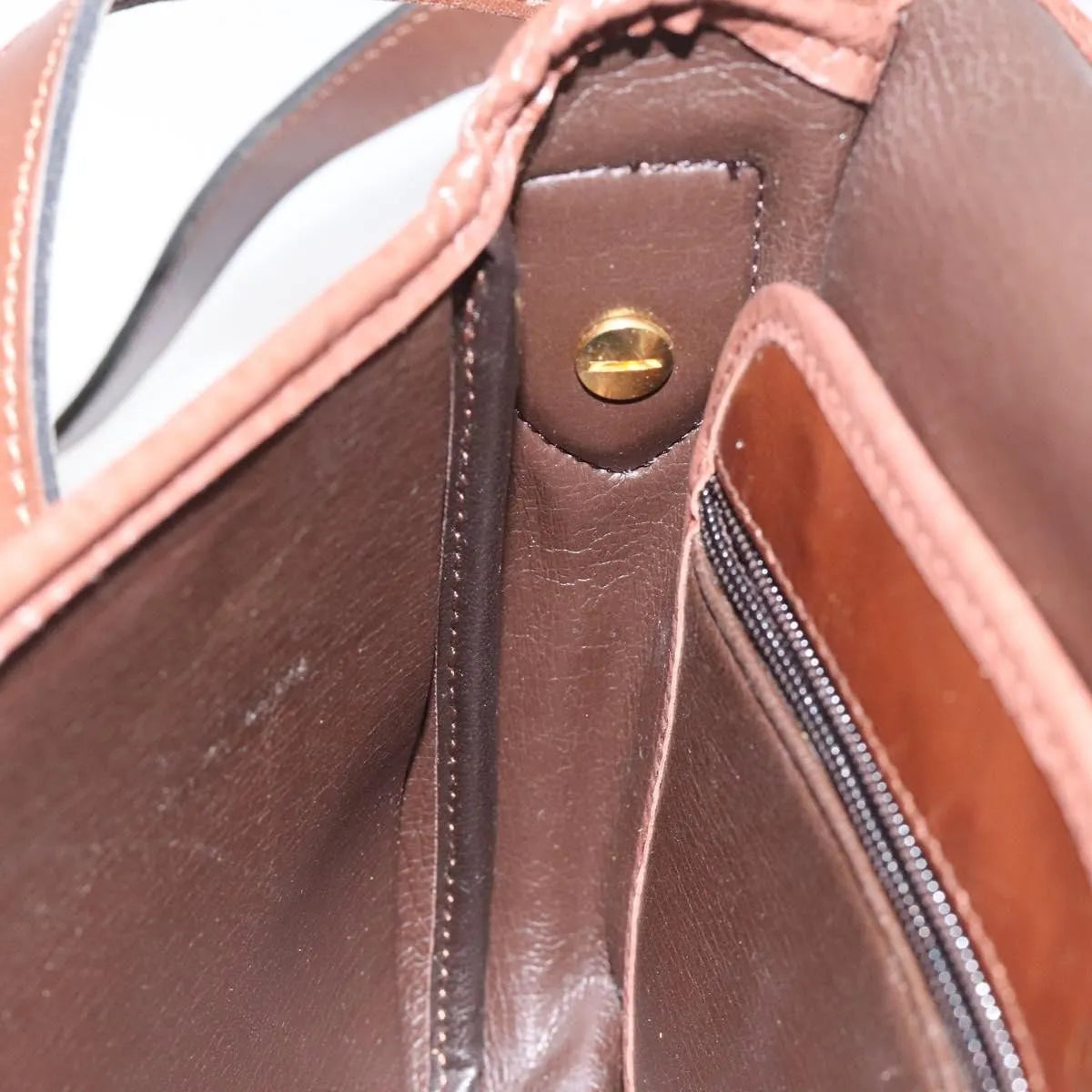Christian Dior Vintage CD Flap Leather, Brown, Leather, Shoulder Bag