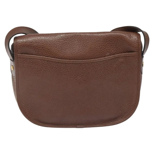 Christian Dior Vintage CD Flap Leather, Brown, Leather, Shoulder Bag