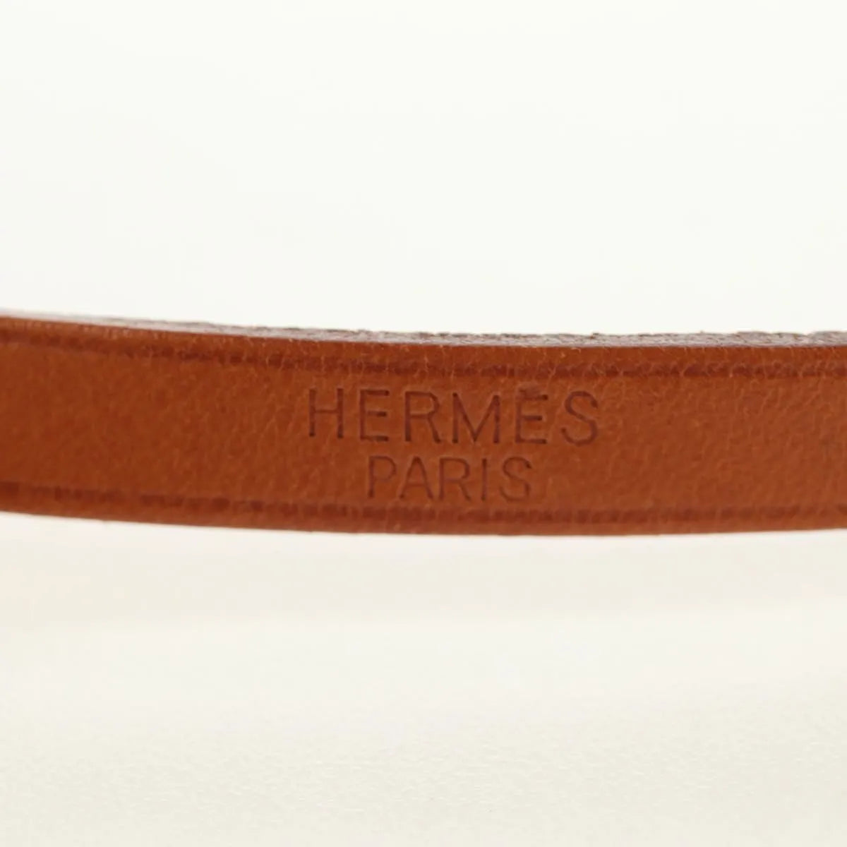 Hermes Hapi 3 Leather with Metal, Brown, Leather, Bracelet