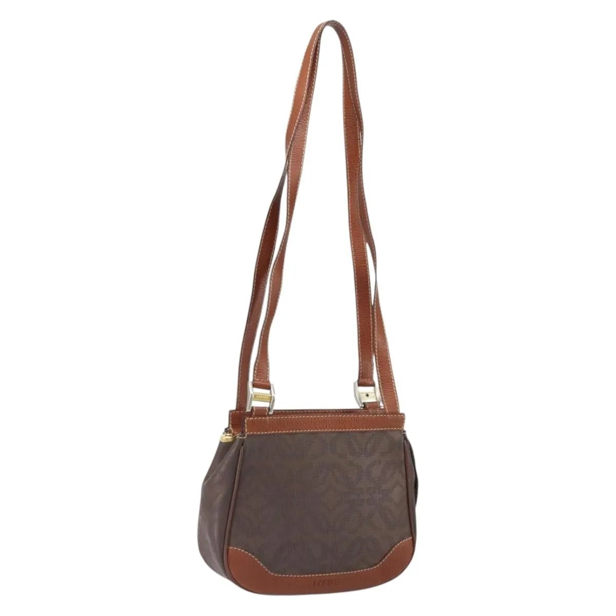 Loewe Anagram PVC Leather, Brown, PVC, Shoulder Bag
