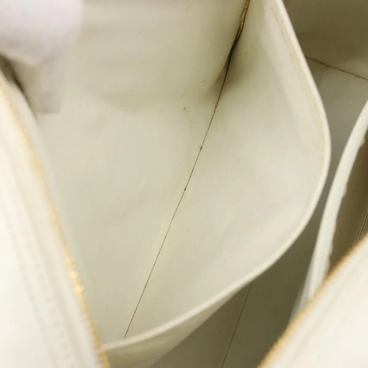 Chanel CC handbag Leather, White, Canvas, Handbag