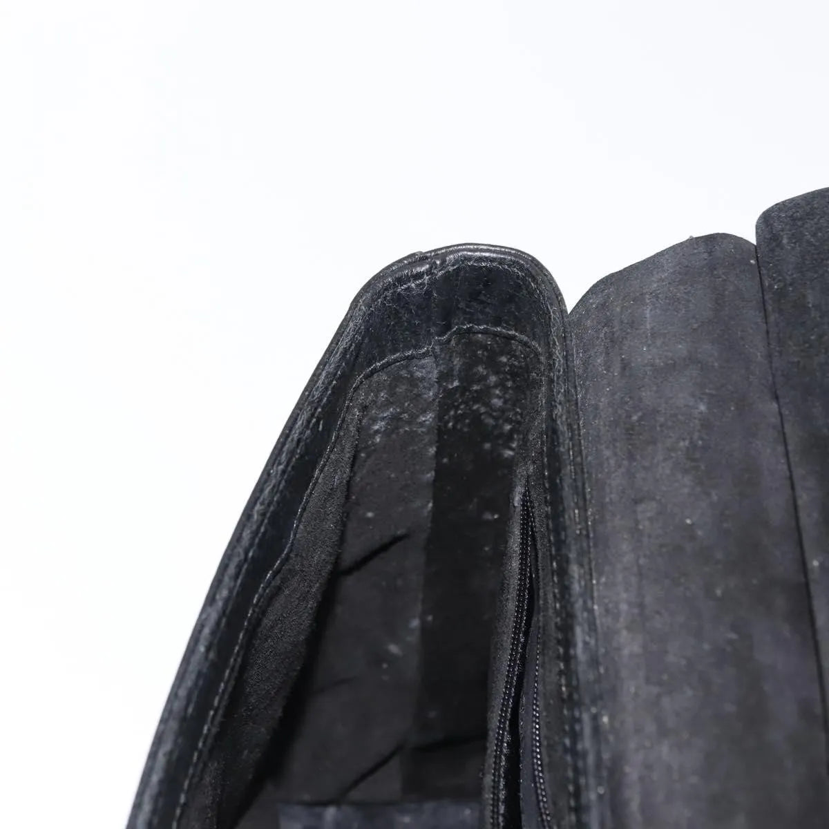 Gucci Vintage Bamboo Handle Leather, Black, Leather, Handbag