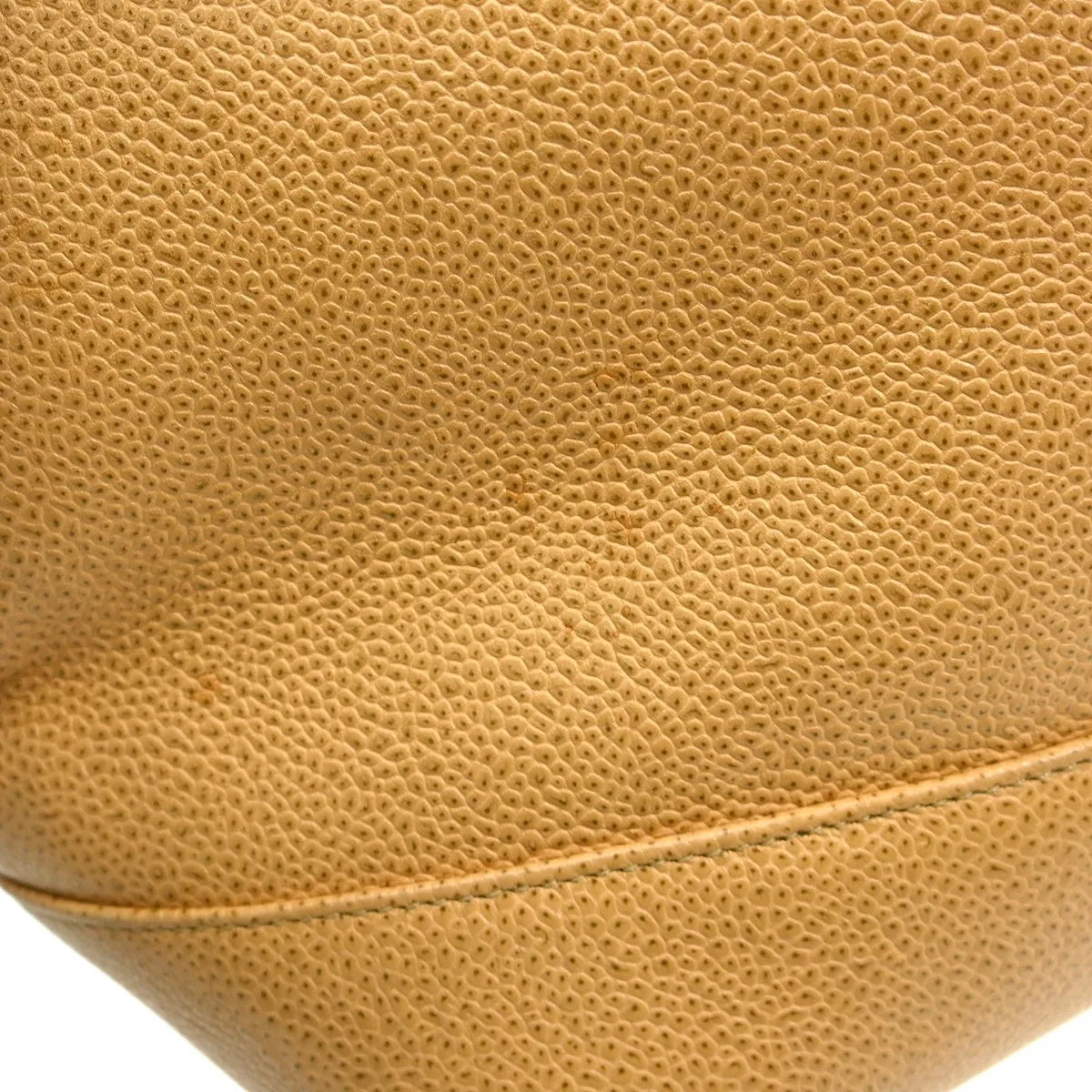 Chanel Vintage Timeless Chain Caviar, Beige, Leather, Shoulder Bag