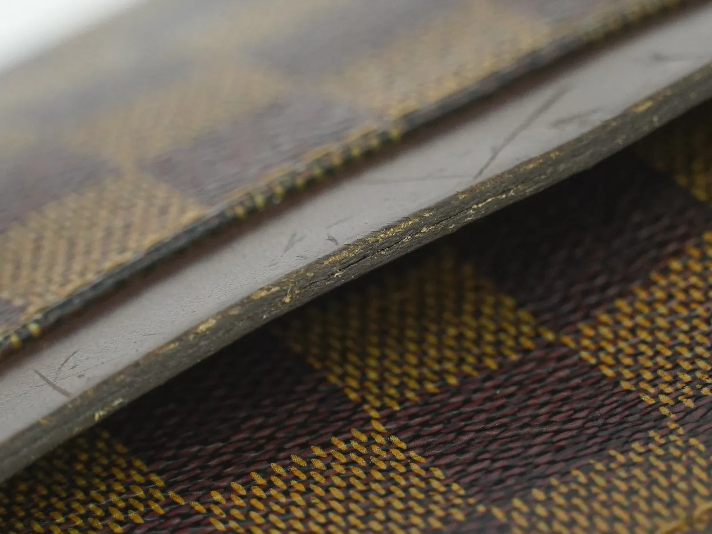 Louis Vuitton Pochette Saint Louis Damier, Brown, Canvas, Clutch