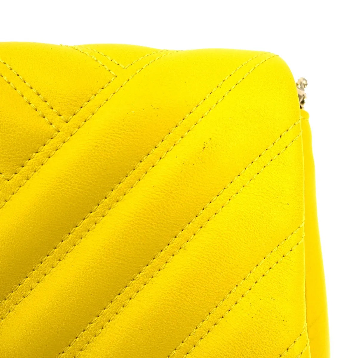 Bvlgari Serpenti Cabochon Diagonal Quilted Leather, Yellow, Leather, Shoulder Bag