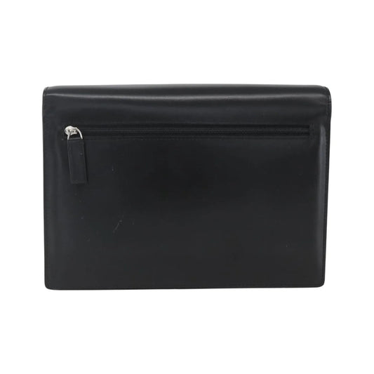 Versace Vintage Clutch Leather, Black, Leather, Clutch