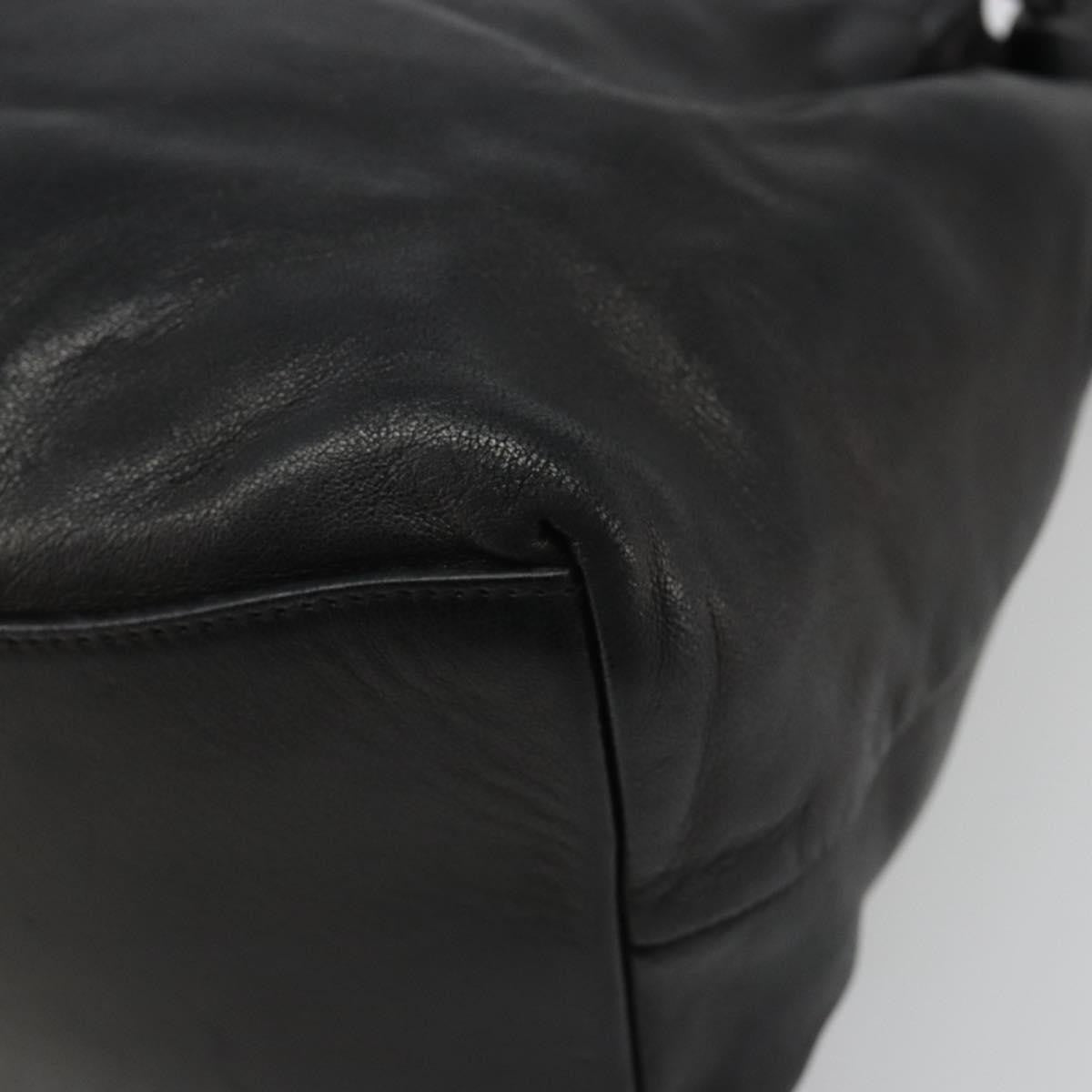 Prada Vitello Daino Convertible Tote Vitello Daino, Black, Leather, Handbag