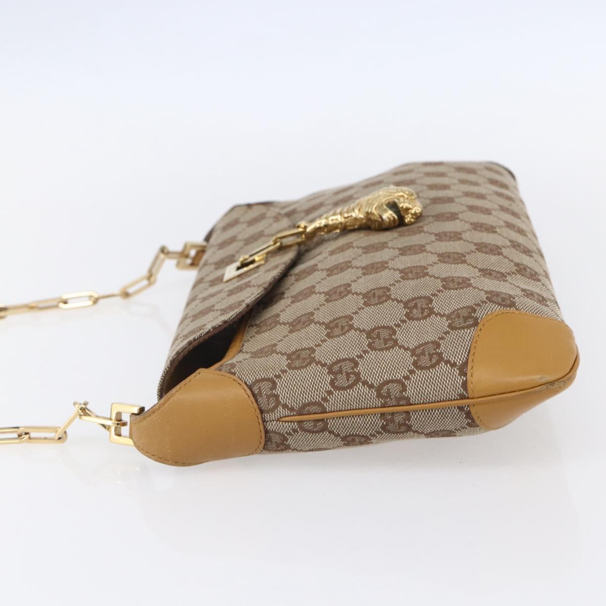 Gucci Tiger Charm Shoulder Bag canvas, BEIGE, CANVAS, Shoulder bag