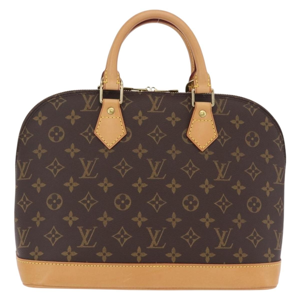 Louis Vuitton Alma Monogram Canvas, Brown, Canvas, Handbag