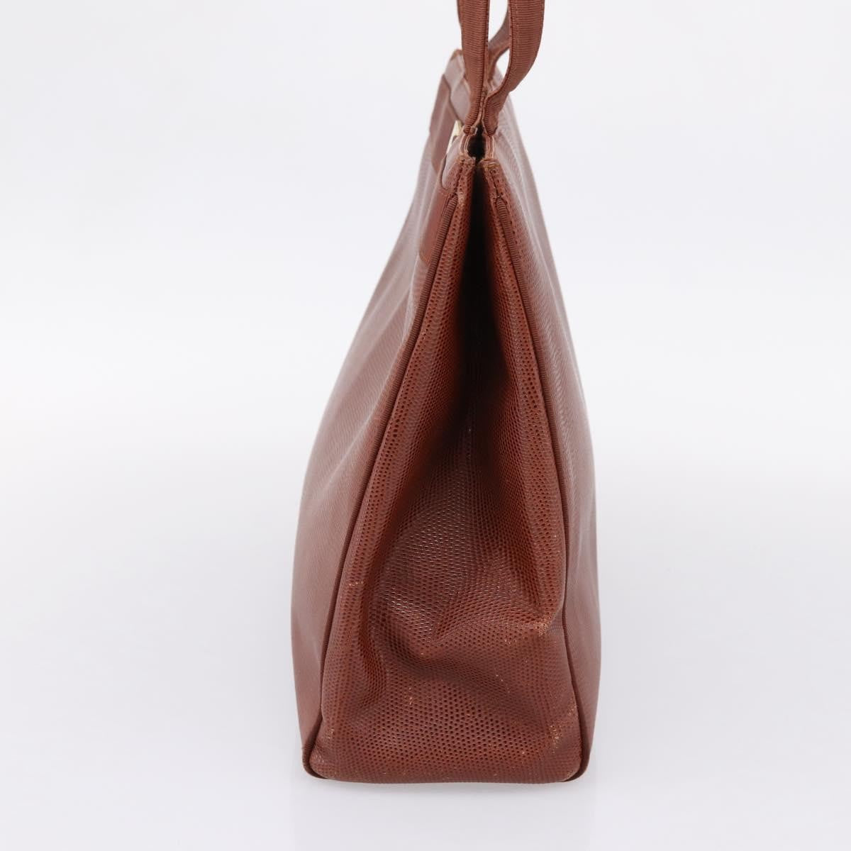 Salvatore Ferragamo Vala tote Embossed Leather, Brown, Leather, Tote Bag
