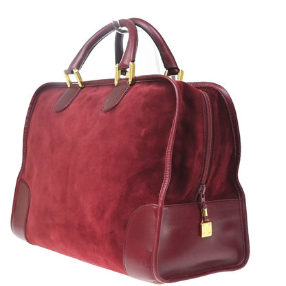 Loewe Amazona Suede, Burgundy, Suede, Handbag