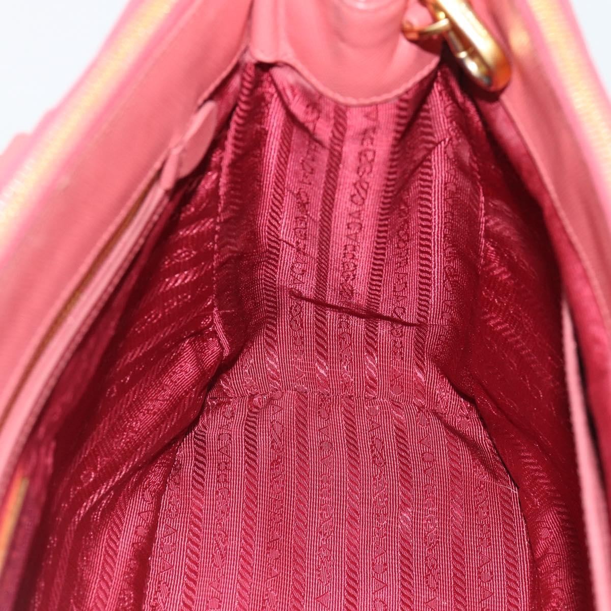 Prada Galleria Double Zip Saffiano Leather, Pink, Leather, Tote Bag