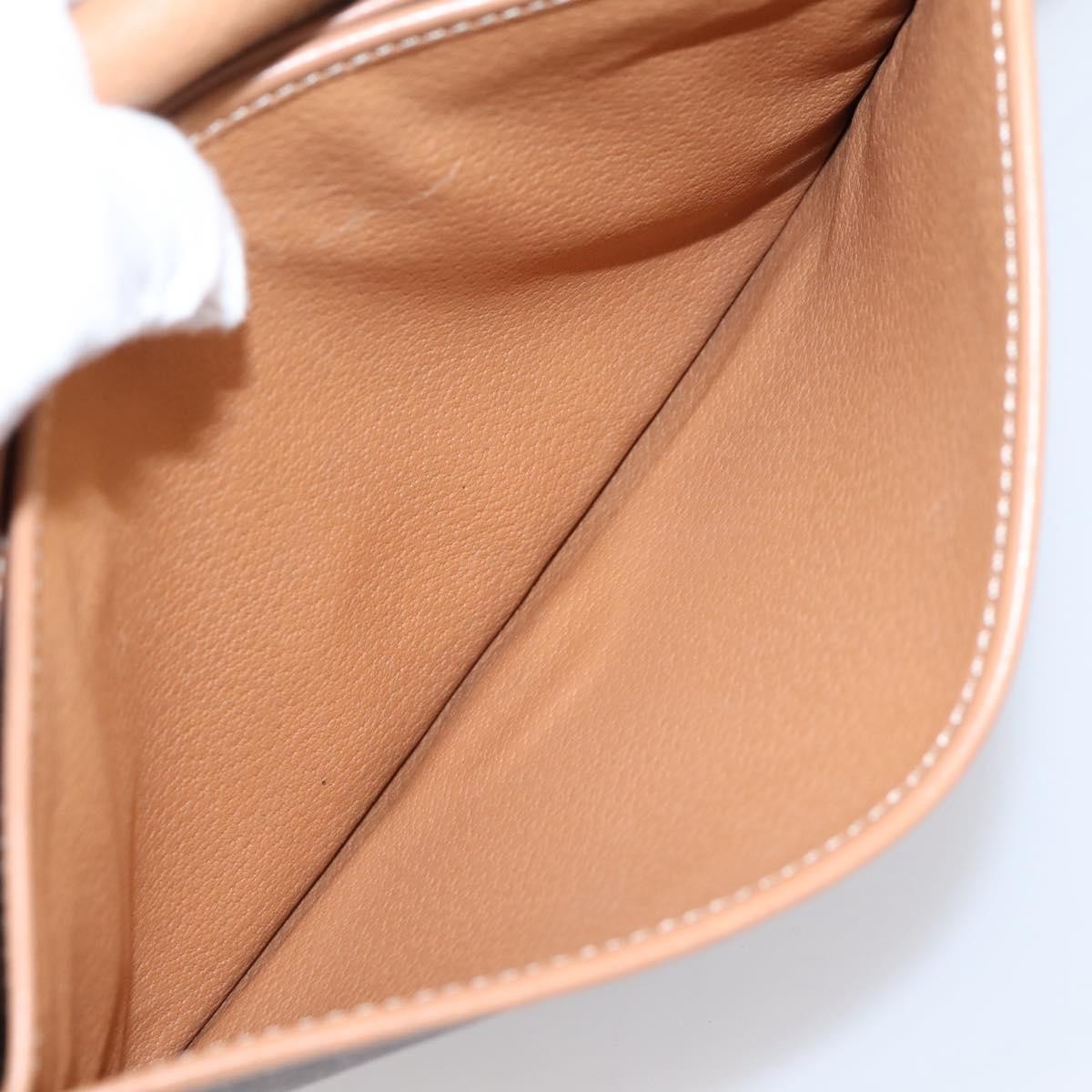 Celine Vintage Saddle Flap Macadam Coated Canvas, Brown, Canvas, Shoulder Bag