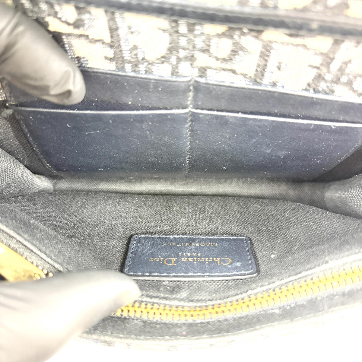 Christian Dior 30 Montaigne 2-in-1 Oblique Canvas, Navy, Other, Clutch