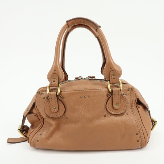 Chloe Paddington Leather, Brown, Leather, Tote Bag