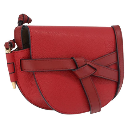Loewe Metal Gate Leather, Red, Leather, Shoulder Bag