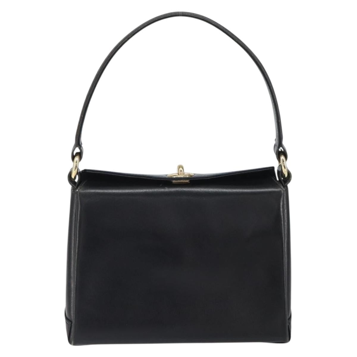 Gucci Vintage Handbag Leather, BLACK, LEATHER, Handbag