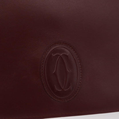 Cartier Must de Cartier Clutch Leather, Burgundy, Leather, Clutch