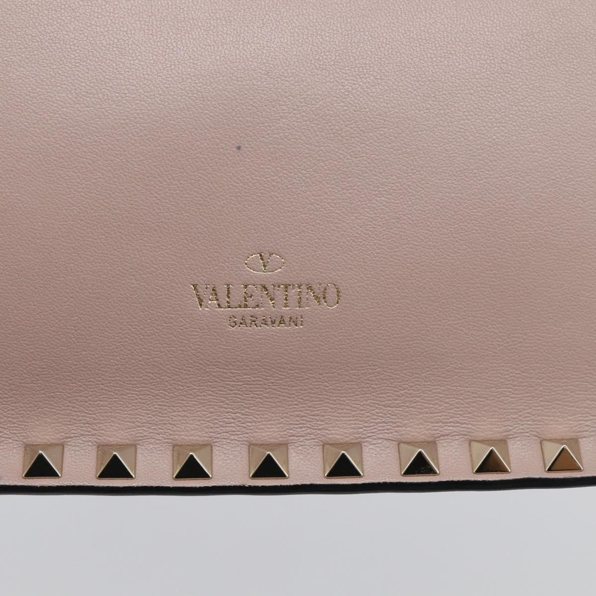 Valentino Garavani Rockstud Flap Clutch Leather, Beige, Leather, Clutch