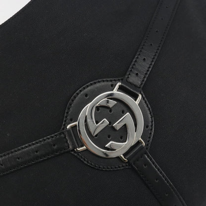Gucci Reins Web Canvas, Black, Canvas, Shoulder Bag