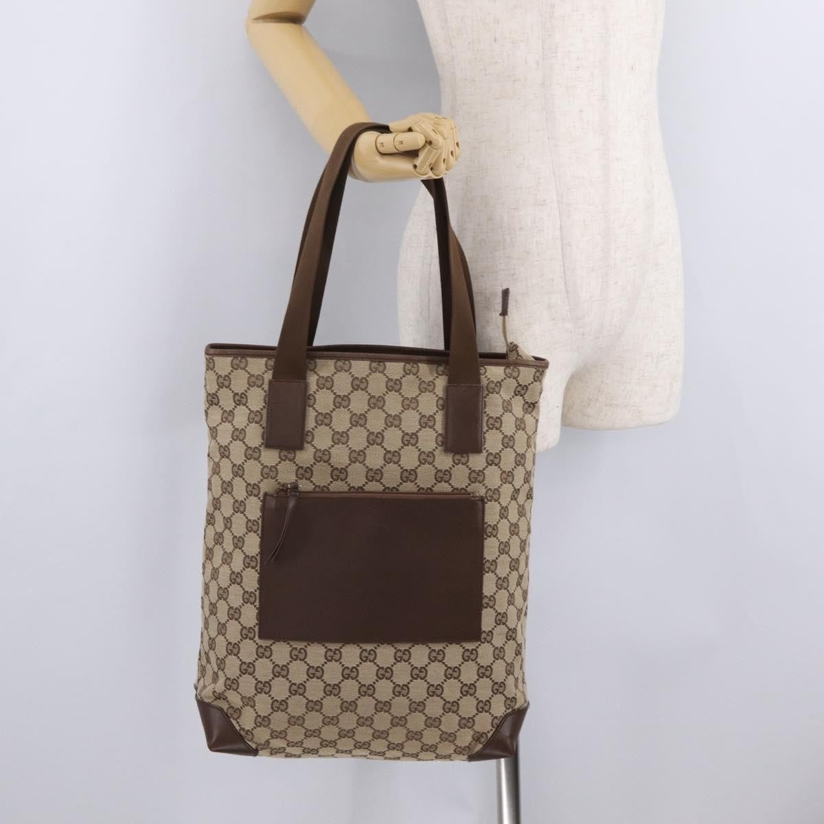 Gucci Convertible Zip GG Canvas, Beige, Canvas, Tote Bag