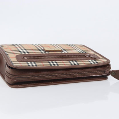 Burberry Nova check Pochette Canvas, Beige, Canvas, Clutch