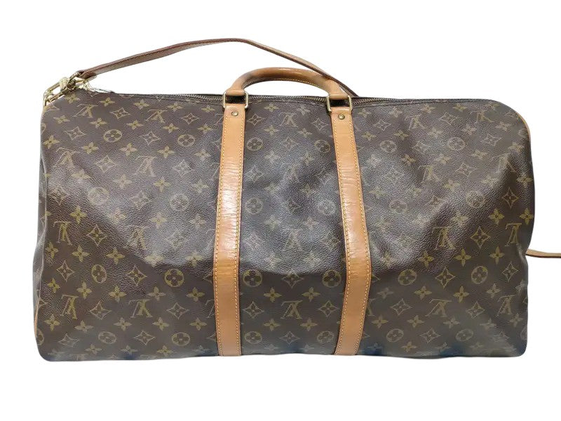 Louis Vuitton Keepall Monogram, Brown, Canvas, Travel Bag