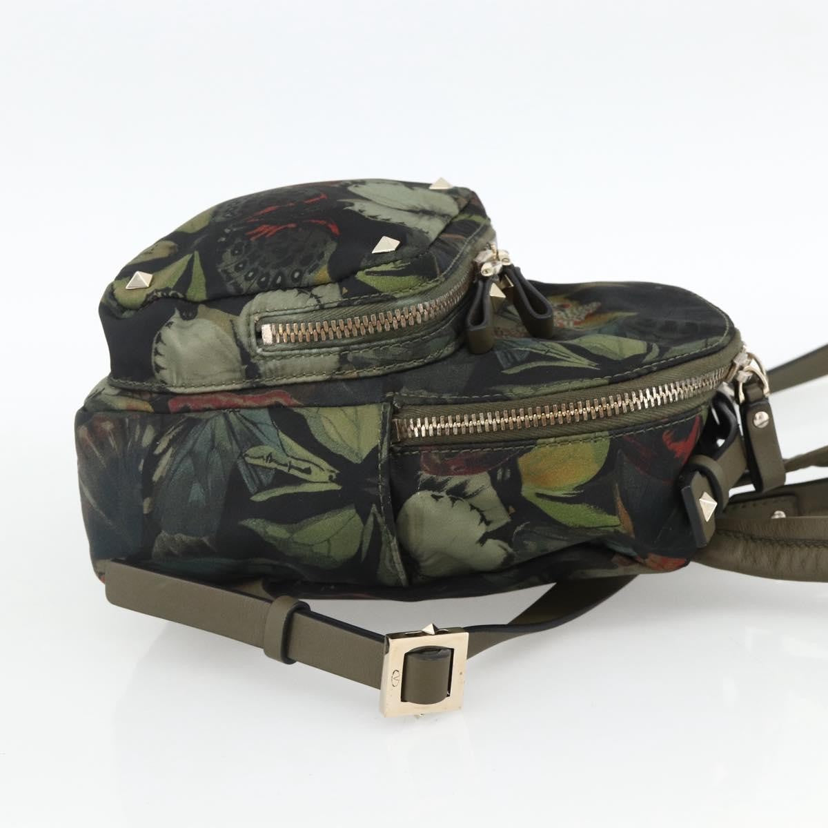 Valentino Garavani Backpack Denim with Butterfly Applique, Khaki, Nylon, Backpack
