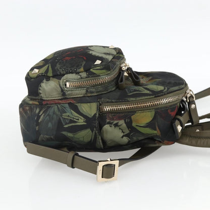 Valentino Garavani Backpack Denim with Butterfly Applique, Khaki, Nylon, Backpack