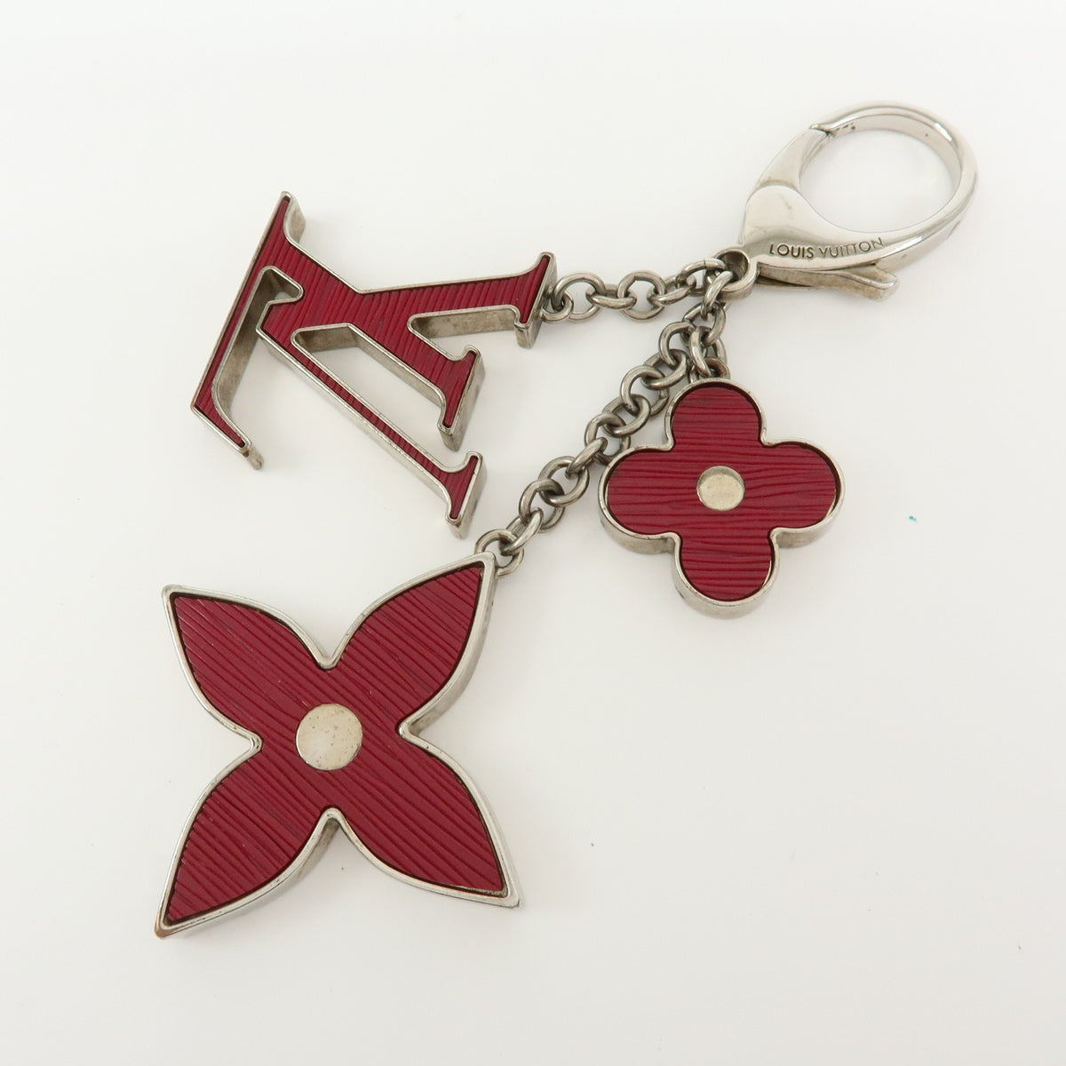 Louis Vuitton Fleur d'Epi Bag Charm Resin and Brass, Burgundy, Metal, Charm