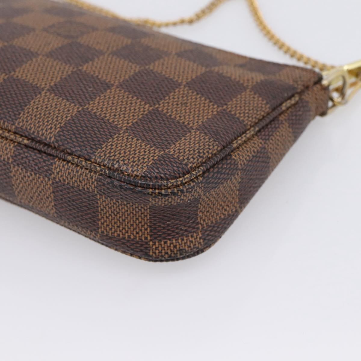Louis Vuitton Mini pochette accessoires Damier Canvas, Brown, Canvas, Clutch