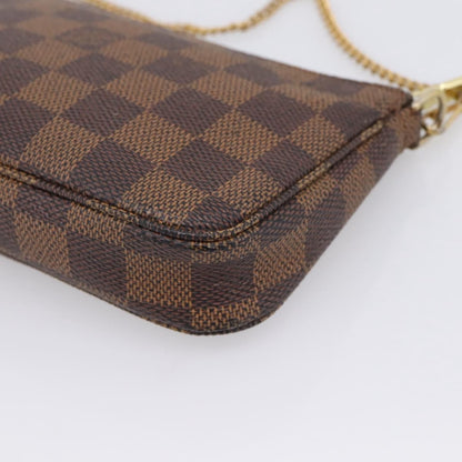 Louis Vuitton Mini pochette accessoires Damier Canvas, Brown, Canvas, Clutch