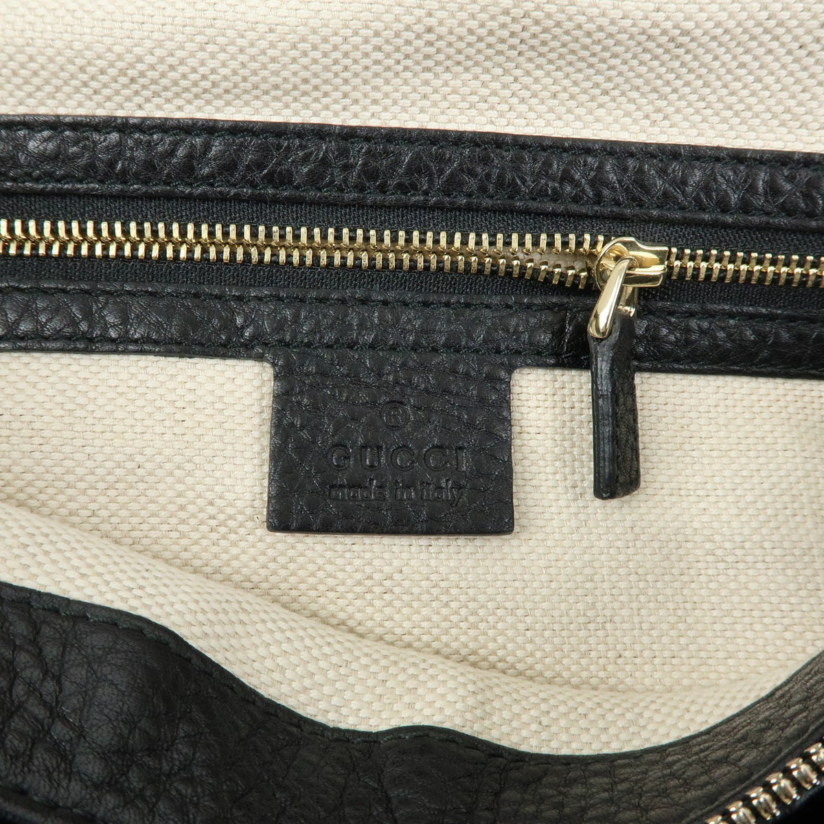 Gucci Soho Messenger Leather, Black, Leather, Handbag