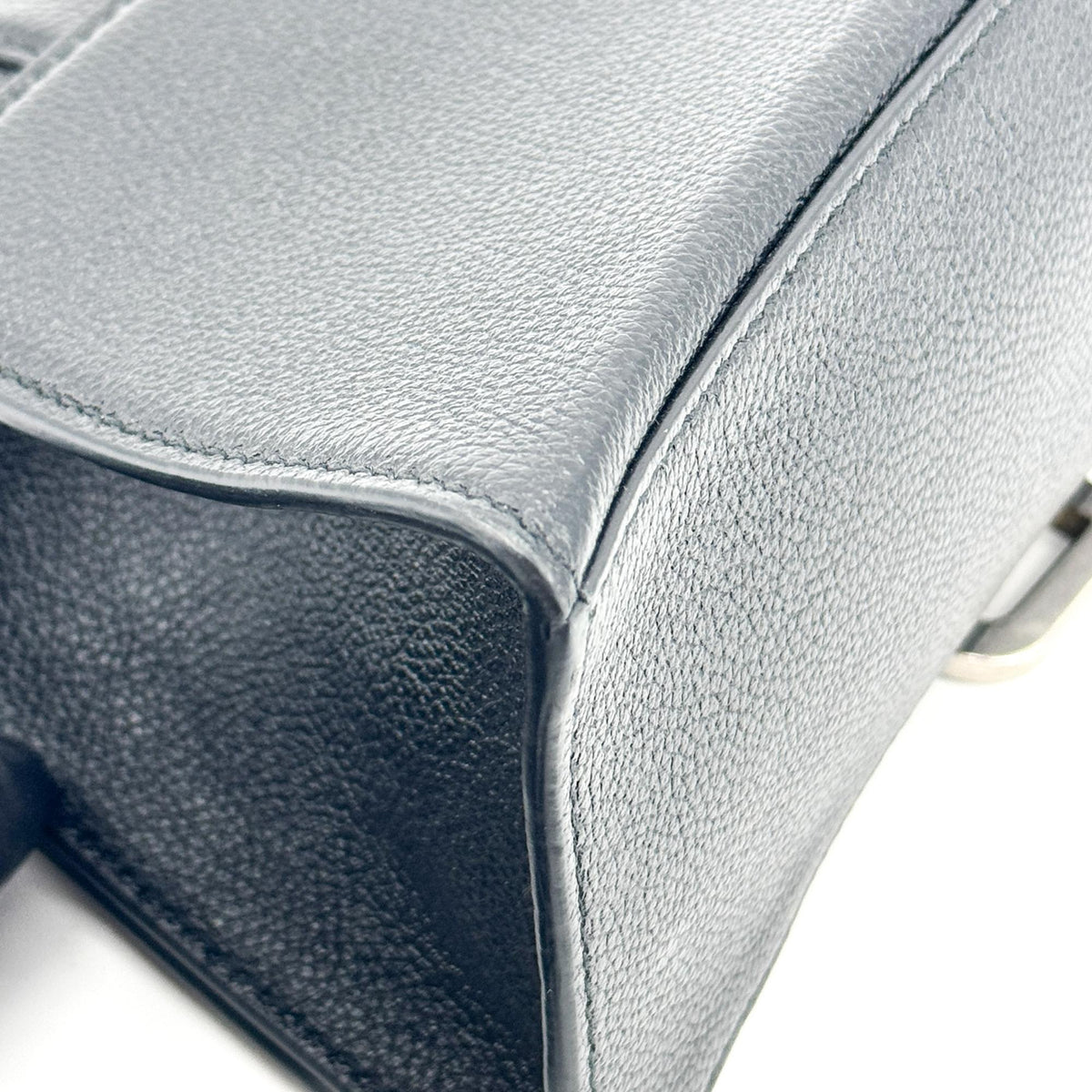 Balenciaga Hourglass Top Handle Leather, Black, Leather, Handbag