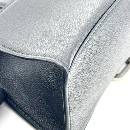 Balenciaga Hourglass Top Handle Leather, Black, Leather, Handbag