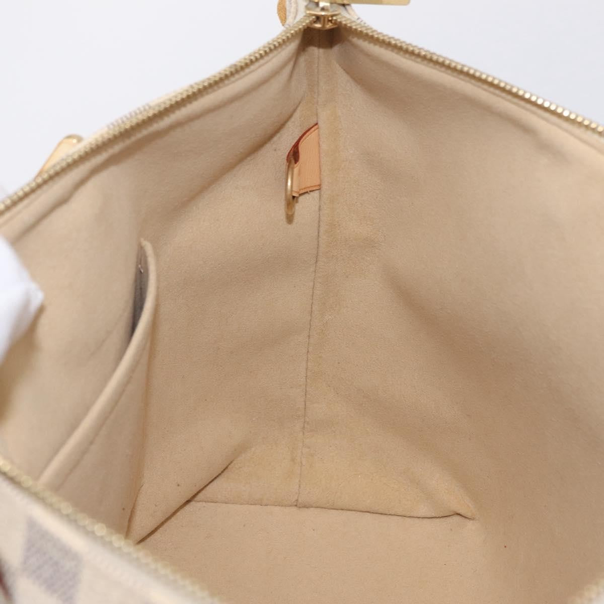 Louis Vuitton Saleya Damier, White, Canvas, Handbag