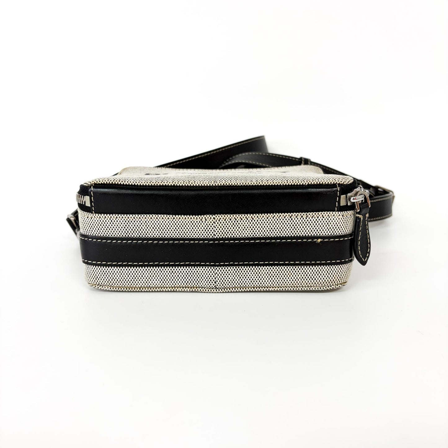 Burberry Horseferry Camera Bag Coated Canvas, Black, Canvas, Crossbody Bag