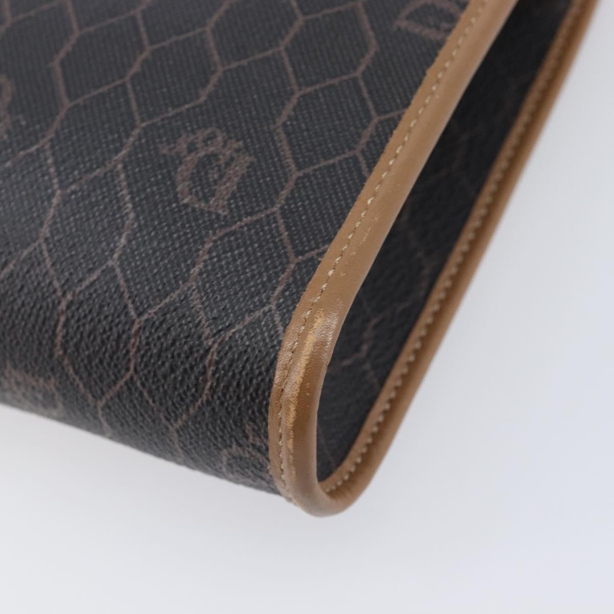 Christian Dior Vintage Honeycomb Canvas, Black, Canvas, Shoulder Bag