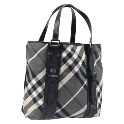 Burberry Nova Check Tote canvas check pattern, Black, Nylon, Handbag