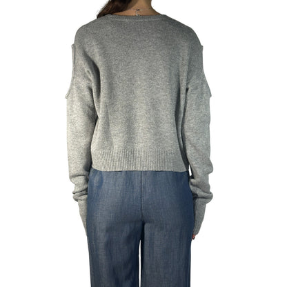 ALEXANDER MCQUEEN Cold Shoulder Wool Sweater
